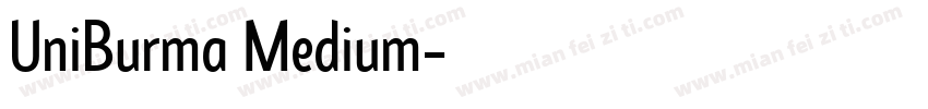 UniBurma Medium字体转换